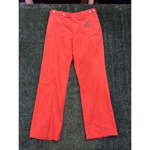 Vintage Mens Golf Pants Orange Embroidered Gator Size 34